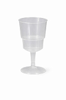 Pahar tip vin plastic transparent, picior detasabil, reutilizabil, catering / nunti – NovaGreen