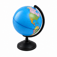 Glob pamantesc politic D21.4 cm, limba rusa, glob geografic educativ rotativ