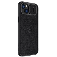 Husă tip carte Nillkin iPhone 15 Plus - Qin Pro, Negru