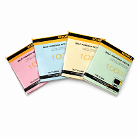Set notite adezive, 4 bucati x 100 file, Hartie, 76 x 76mm, multicolor adeziv puternic, usor de lipit si rupt, pentru clasificarea, marcarea documentelor, pentru casa, birou sau scoala