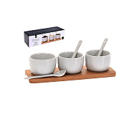 Set pentru aperitiv EH 7buc. cu suport din lemn 22.5cm (20916)