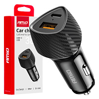 04283 Incarcator auto  QC+PD 38 Р’С‚ USB-A+USB-C