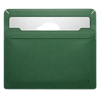 Husă pentru laptop Spigen Valentinus 13-14", Piele artificială, Jeju Green