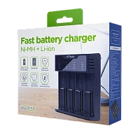 Încărcător Acumulatori Energenie BC-USB-02, Negru