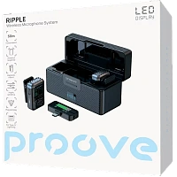 Microfon portabil pentru înregistrare vocală Proove Ripple, Fără fir/Cu fir, Negru