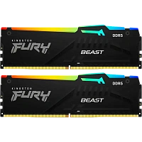 Memorie RAM Kingston FURY Beast RGB, DDR5 SDRAM, 6000 MHz, 64GB, KF560C30BBEAK2-64