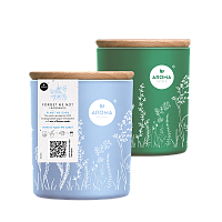 Aroma Lumanare cu Seminte si Aroma de Floare de Nu Ma Uita 150g