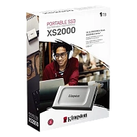 SSD portabil extern Kingston XS2000, 1 TB, Argintiu (SXS2000/1000G)