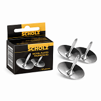 Set 5 cutii pioneze metalice argintii Scholz, pioneze birou pentru panou pluta si afisare documente, ace fixare hartie, 50 buc/cutie