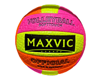 Minge volei MAXVIC oficiala, soft touch, colorata neon, indoor outdoor, marime standard, minge volei antrenament si competitie, rezistenta, aderenta buna, sport fitness plaja sala