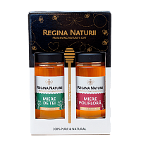 Set Miere 380g*2buc.(Miere De Tei, Miere Polifloră) Regina Naturii