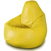 Fotoliu Bean Bag pară mărimea XL din ecopiele MAX culoarea galbenă