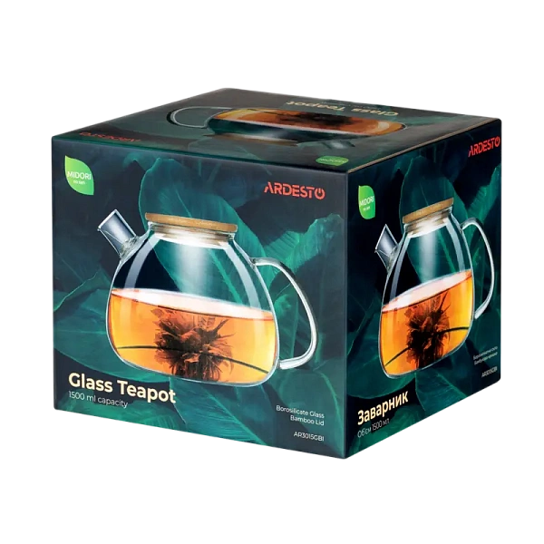 Ceainic cu infuzor Ardesto AR3015GBI, 1,5L, Transparent