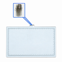 Set 50 ecusoane orizontale 90x55mm din plastic cu clips, suport ID card, transparent