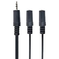 Cablu audio Cablexpert CCA-415, 3.5mm 3-pin (M) - 2x 3.5mm 3-pin (F), 5m, Negru
