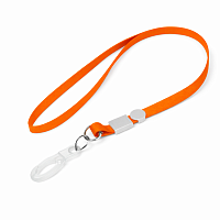 Set 100 snururi ecuson portocaliu cu carabina plastic, materiale textile durabile