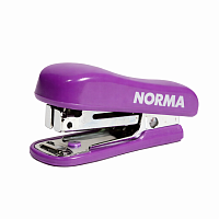 Capsator Mini N10 NORMA, 8 file, 27 mm, mov, compatibil capse No.10, capsator mic pentru scoala si birou