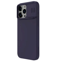 Husă Nillkin iPhone 15 Pro, CamShield Silky Silicone, Dark Purple