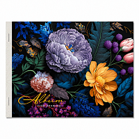 Album desen A4, Bourgeois, 40 file 100g, alb, prindere pe capse