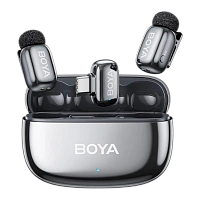 Microfon portabil pentru înregistrare vocală Boya Mini 2-02, Fără fir, Argintiu