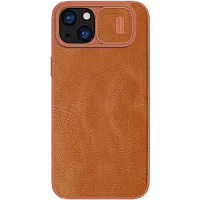 Husă tip carte Nillkin iPhone 15 Plus - Qin Pro, Maro