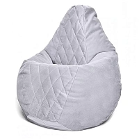 Fotoliu BeanBag din velur Maserrati "Romb", marimea "L" culoarea sur deschis