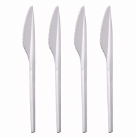 Cutit plastic alb 22 cm, lama intarita, reutilizabil, PP, catering / HoReCa – NovaGreen