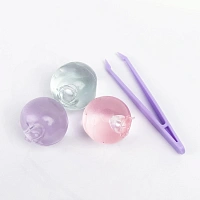 Antistres squishy Minge set 3 bucăți+stickere+pensetă