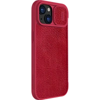 Husă tip carte Nillkin iPhone 15 - Qin Pro, Roșu