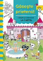 Gaseste Prieteni! Lipeste si coloreaza La Castel