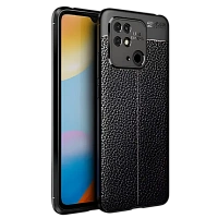 Husă Xcover Xiaomi RedMi 10C - Leather, Negru