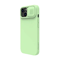 Husă Nillkin iPhone 14 Plus, CamShield Silky Silicone, Verde