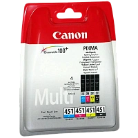 Cartușe de cerneală multipack Canon CLI-451, 7ml, Multipack BK/C/M/Y