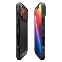 Husă Spigen Rugged Armor Mag pentru Apple iPhone 17 Pro, Negru Mat