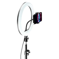Lampă circulară Cellularline Selfie Ring Pro Multicolor – Universale, Negru