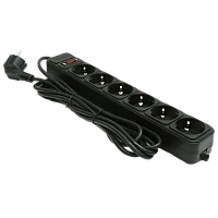 Prelungitor electric Ultra Power UP6-B-6PPB, 6 Prize, 1,8m, Negru