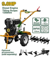 Motocultor diesel 9.0CP 418cc 1350mm Jadever JDTL3A135
