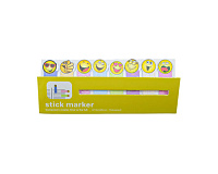 Notite indexare autoadezivedin hartie cu Smiley, 15×50 mm, 8 paduri × 30 file, stick marker pentru notite si organizare