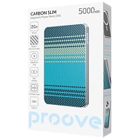 Acumulator extern Proove Carbon Slim 20W, 5000mAh, Argintiu