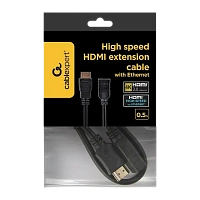 Cablu Video Cablexpert CC-HDMI4X-0.5M, HDMI (M) - HDMI (F), 0,5m, Negru