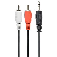 Cablu audio Cablexpert CCA-458-5M, 3.5mm 3-pin (M) - 2x RCA (M), 5m, Negru