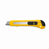 Set 5 cuttere trafaret 18 mm 4OFFICE utilitare, lama segmentata, cutit profesional pentru carton hartie folie, cutter retractabil pentru birou depozit DIY