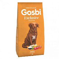 GOSBI EXCLUSIVE CHICKEN MEDIUM 12KG, hrană uscată  cu conținut scăzut de cereale și pui pentru câini adulți de talie medie