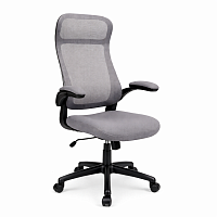 Scaun birou ergonomic Aron, gri, mesh, mecanism de balansare cu blocare, reglabil pe inaltime, baza plastic rezistenta, suport 120kg, confort pentru birou si acasa