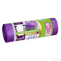 LUXIA Pungi p/u gunoi cu minere 60 L 20 buc. (mov) LUX-4019  /35