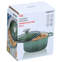 Cratiță Alpina Cast Iron, 0,8L, 14cm, Verde
