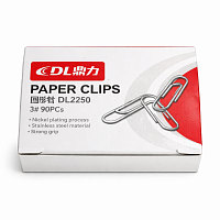 Set 5 cutii agrafe metalice 28 mm DL2250, agrafe birou pentru hartie si documente, paper clips nichelate organizare acte, 90 buc/cutie