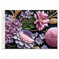 Album desen A4, Bourgeois, 40 file 100g, prindere pe capse, alb