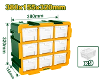 Turn modular cu 9 cutii de depozitare 380x155x320 mm Jadever