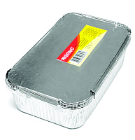 Caserola aluminiu cu capac set 5buc S-120G 110*110*42